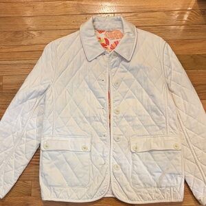 Lands' End Reversible Women’s White Quilted Jacket